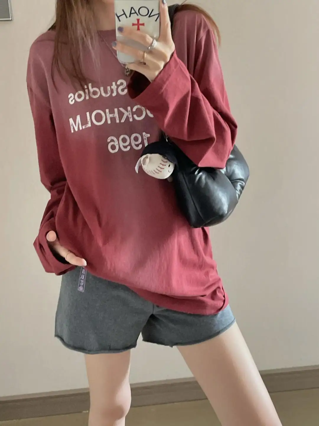 1996 Logo Print Slub Cotton Long-Sleeve T-Shirt D13023708 — view 65