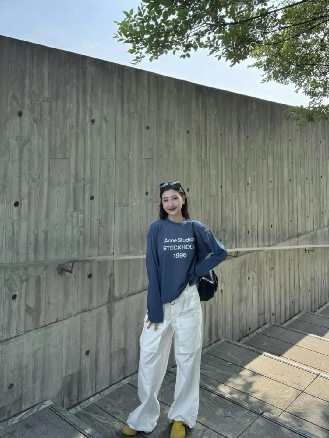 1996 Logo Print Slub Cotton Long-Sleeve T-Shirt D13023708 — view 67