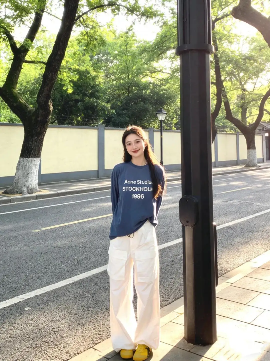 1996 Logo Print Slub Cotton Long-Sleeve T-Shirt D13023708 — view 72