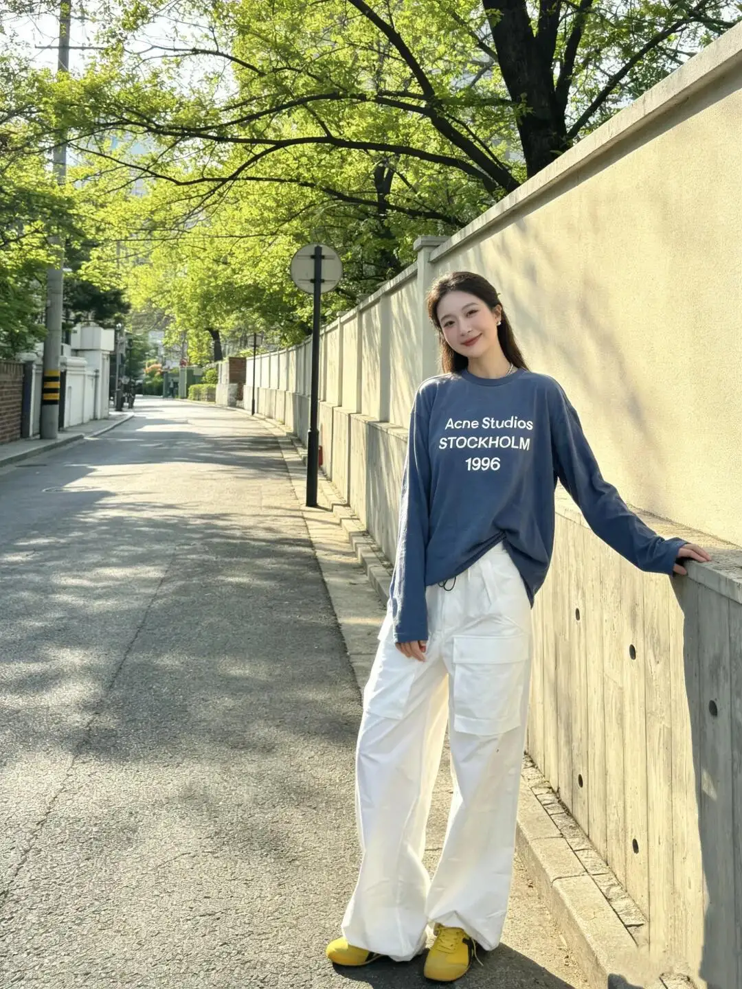 1996 Logo Print Slub Cotton Long-Sleeve T-Shirt D13023708 — view 74