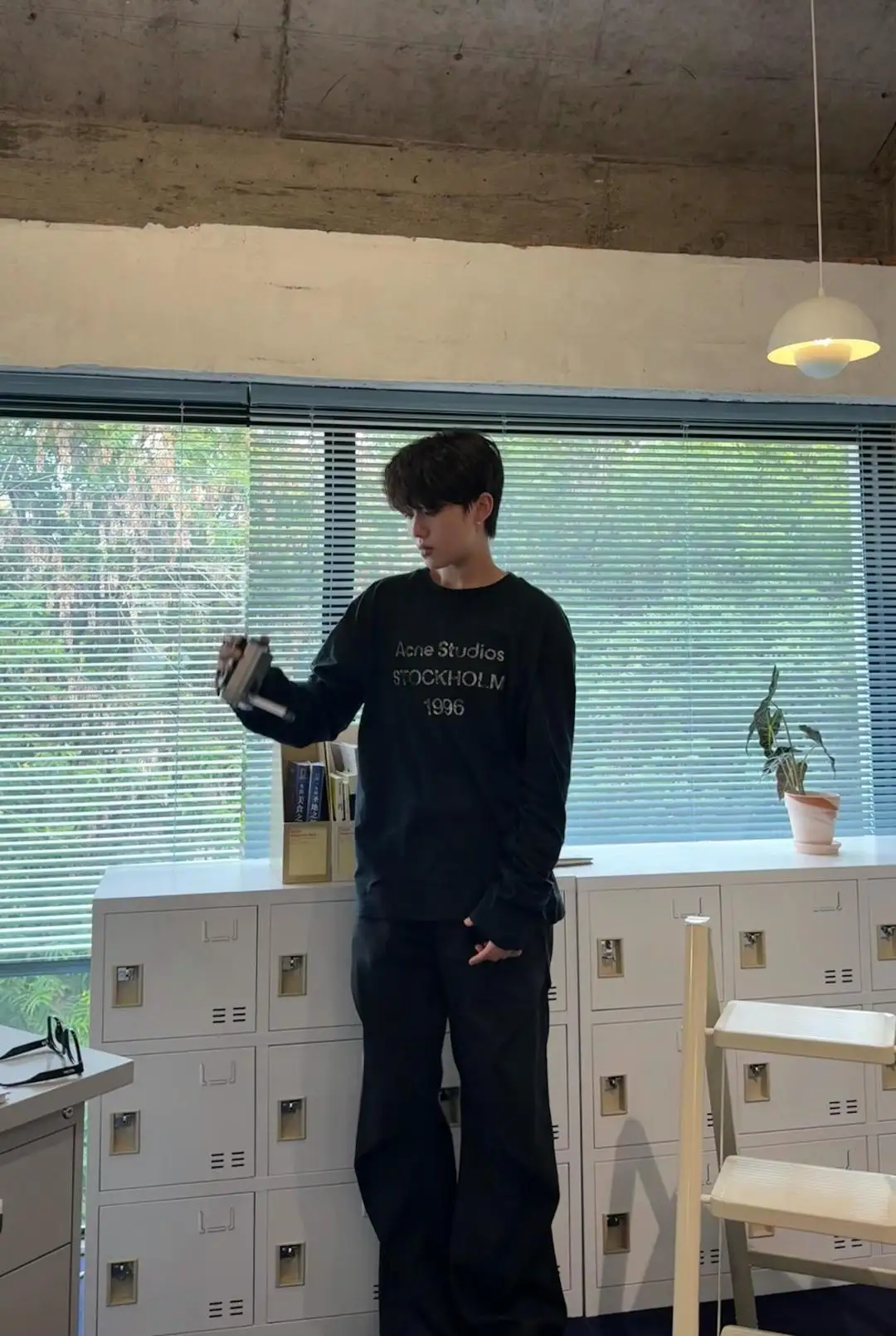 1996 Logo Print Slub Cotton Long-Sleeve T-Shirt D13023708 — view 93