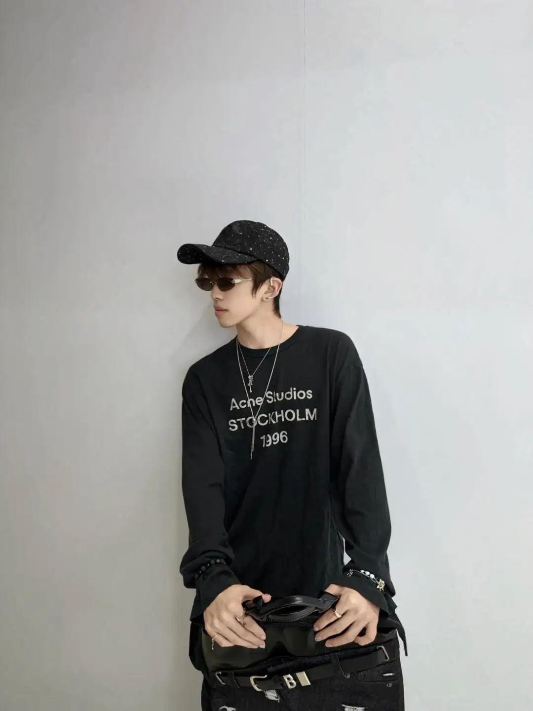 1996 Logo Print Slub Cotton Long-Sleeve T-Shirt D13023708 — view 96
