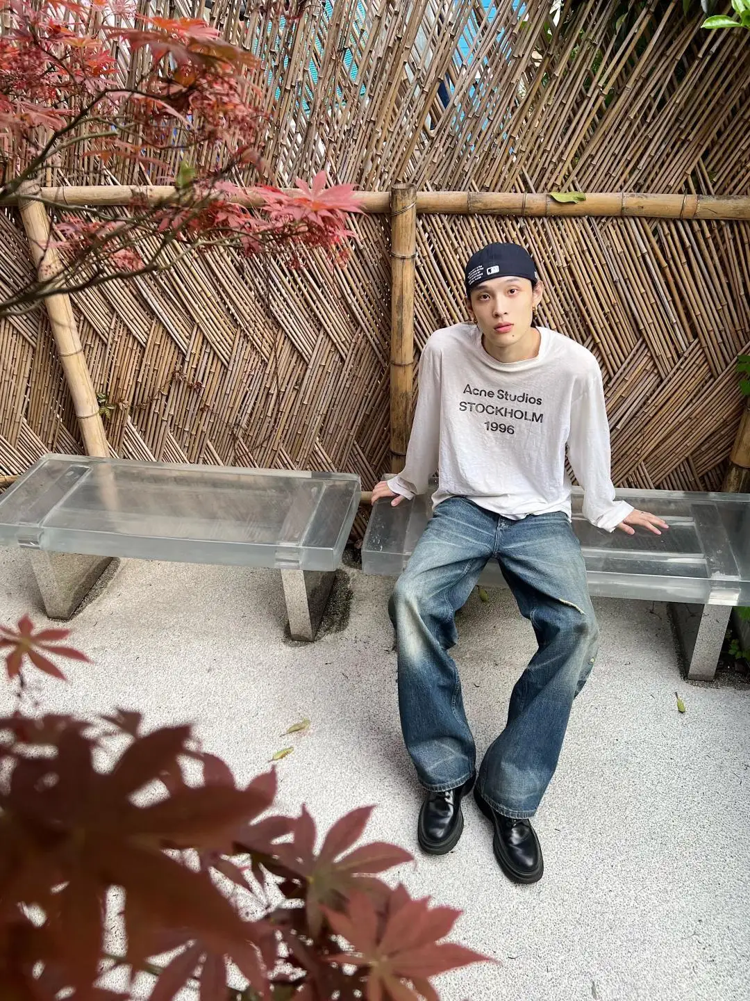 1996 Logo Print Slub Cotton Long-Sleeve T-Shirt D13023708 — view 114