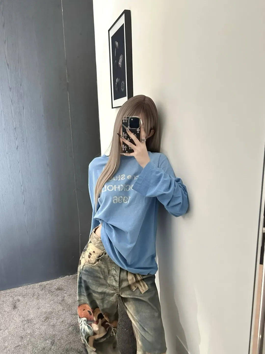 Distressed Logo-Print Cotton-Linen T-Shirt D13023678 — view 28