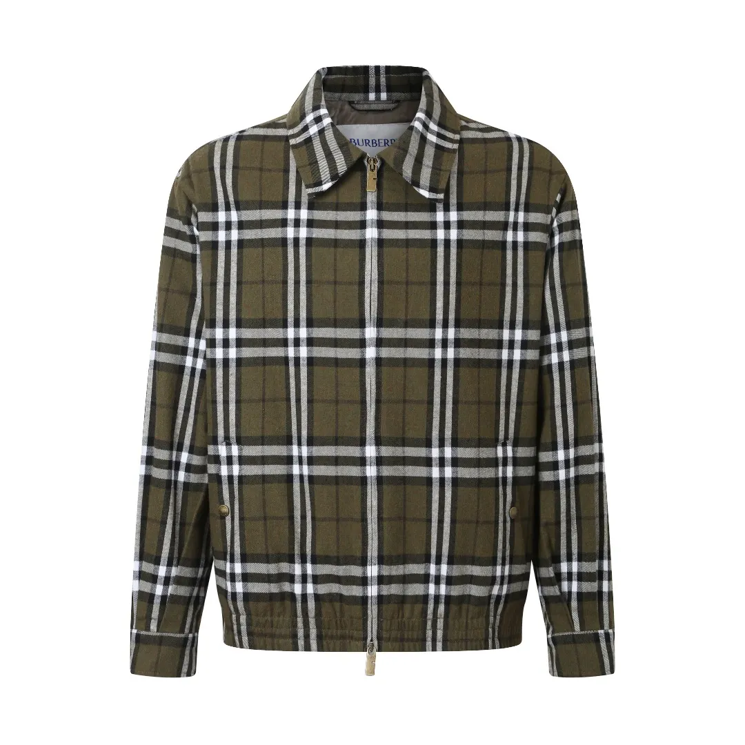 Check Cashmere-Blend Harrington Jacket D42023466