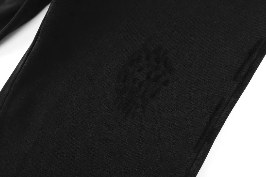 Distressed Logo-Embroidered Cotton-Blend Sweatpants D32512595 — view 5