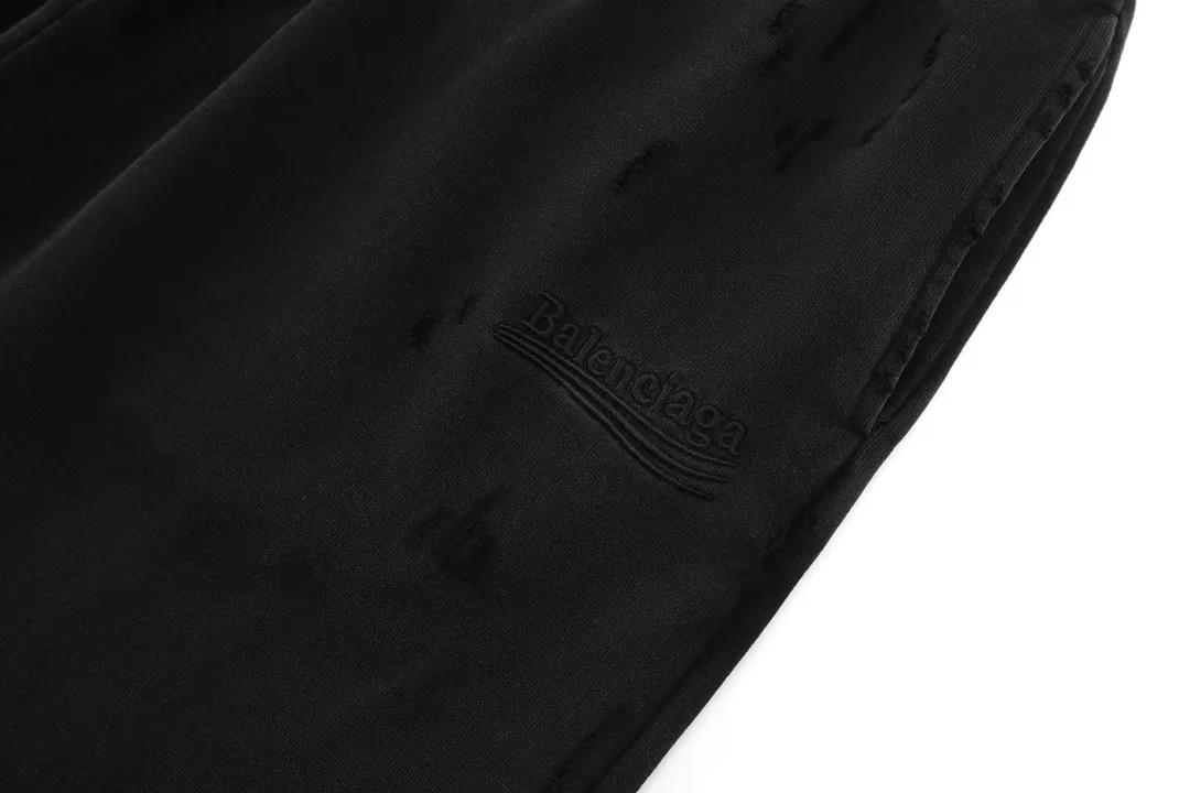 Distressed Logo-Embroidered Cotton-Blend Sweatpants D32512595 — view 6