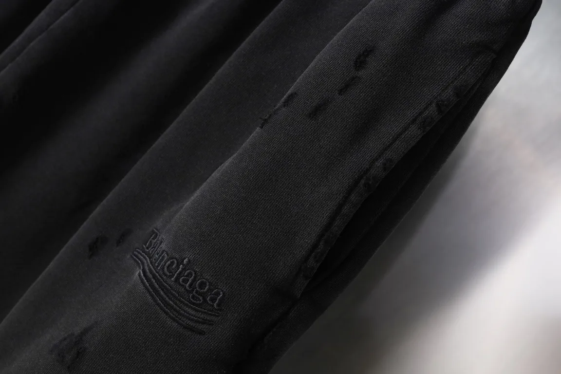 Distressed Logo-Embroidered Cotton-Jersey Sweatpants D32512594 — view 3