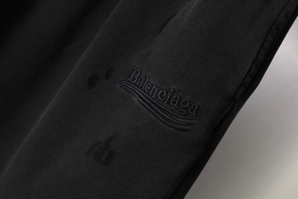 Distressed Logo-Embroidered Cotton-Jersey Sweatpants D32512594 — view 5