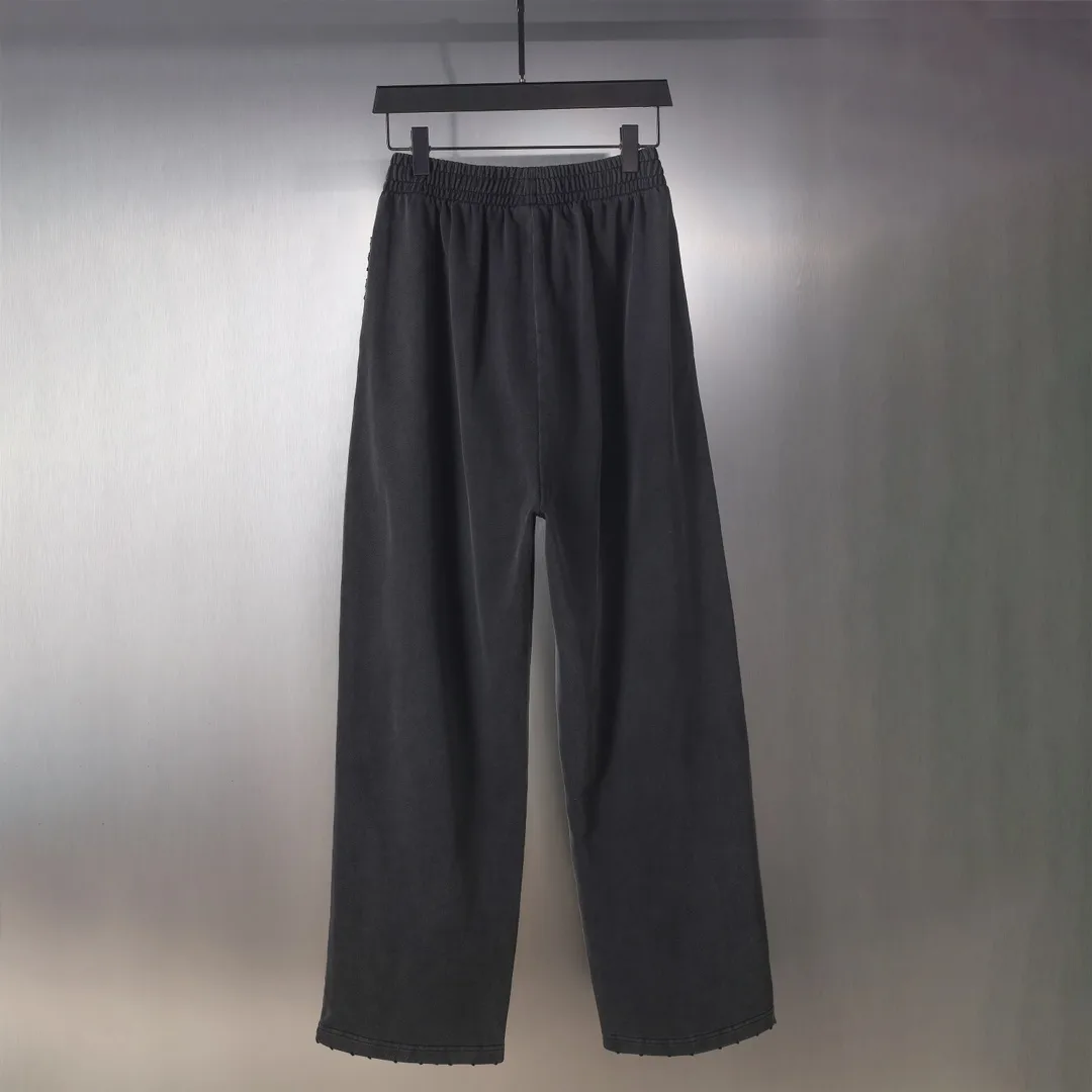 Planet Earth Print Washed Cotton Sweatpants D26518792 — view 2