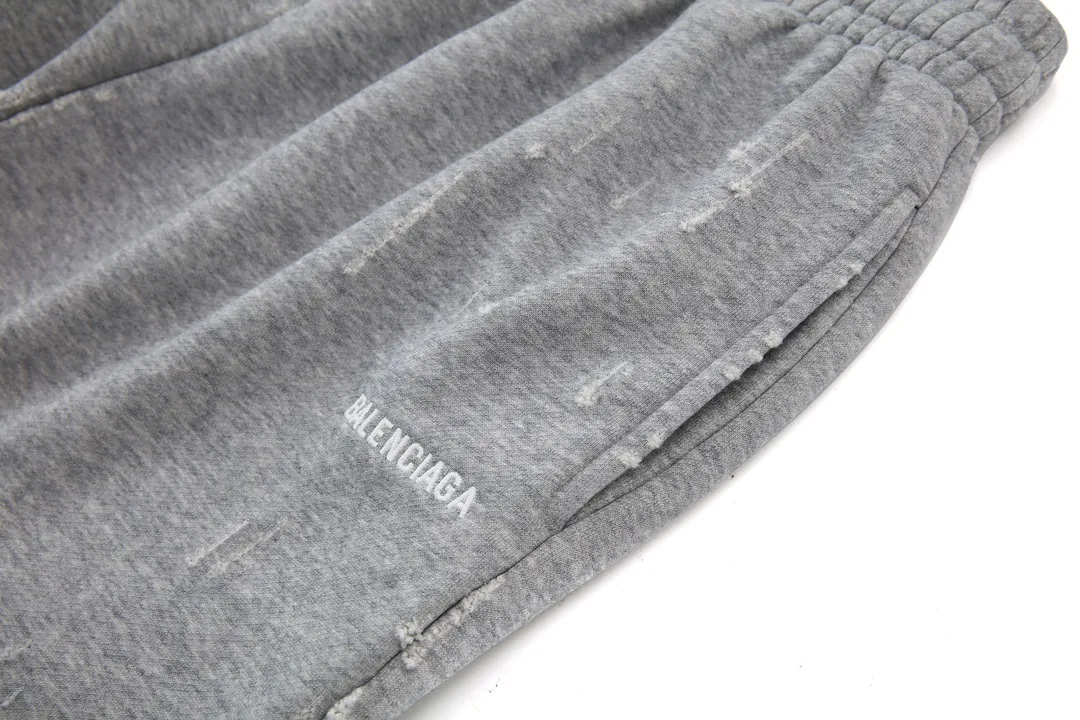 Logo-Embroidered Distressed Cotton-Blend Sweatpants D32512589 — view 4
