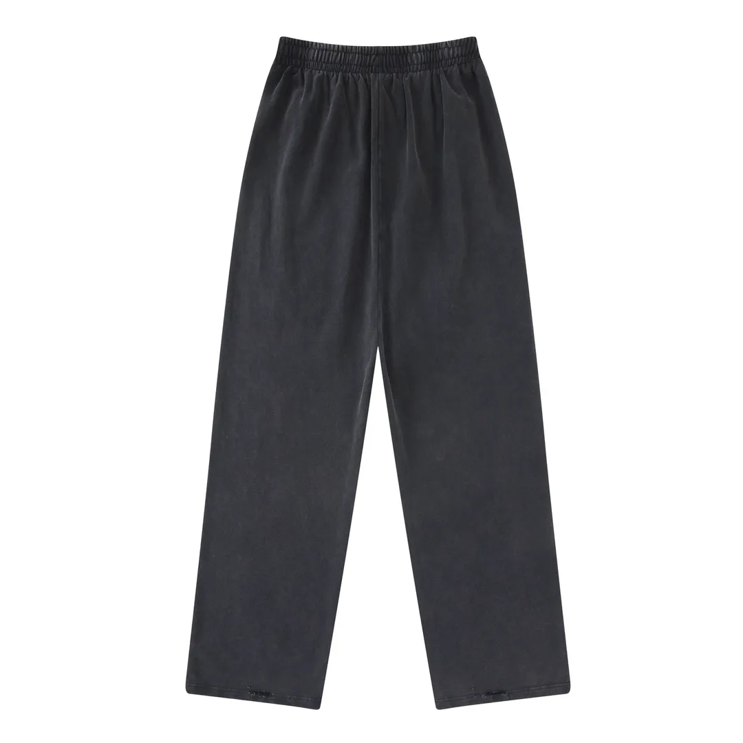 Distressed Logo-Embroidered Cotton-Blend Sweatpants D32512587 — view 2