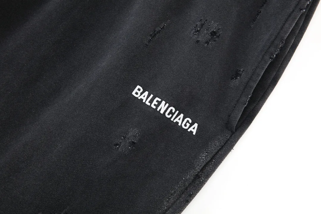 Distressed Logo-Embroidered Cotton-Blend Sweatpants D32512587 — view 3