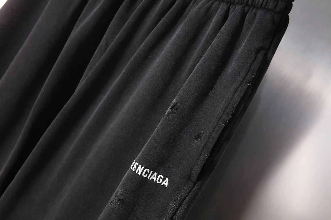 Distressed Logo-Embroidered Cotton-Jersey Sweatpants D32512586 — view 4