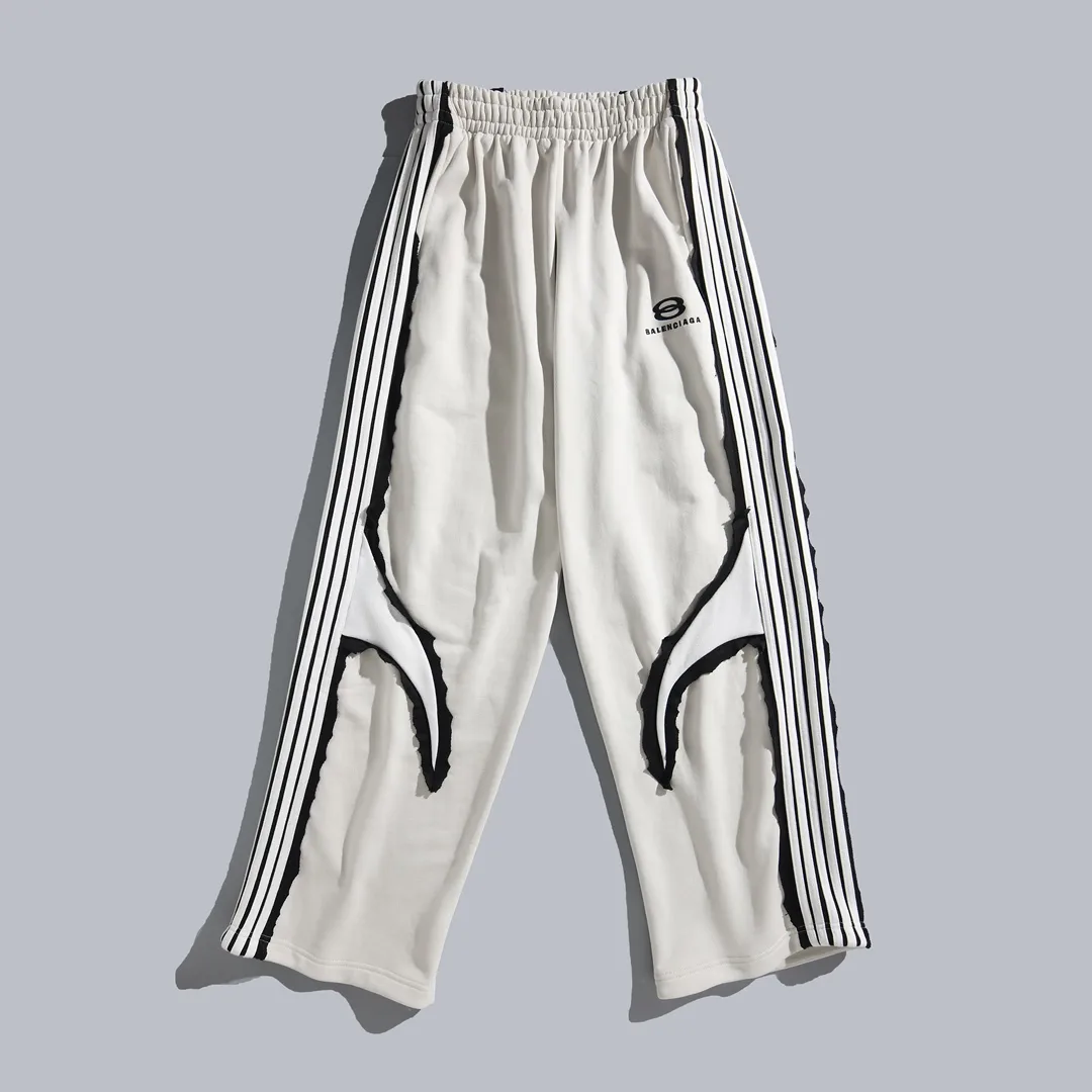 Embroidered Logo Striped Cotton Sweatpants D33912544