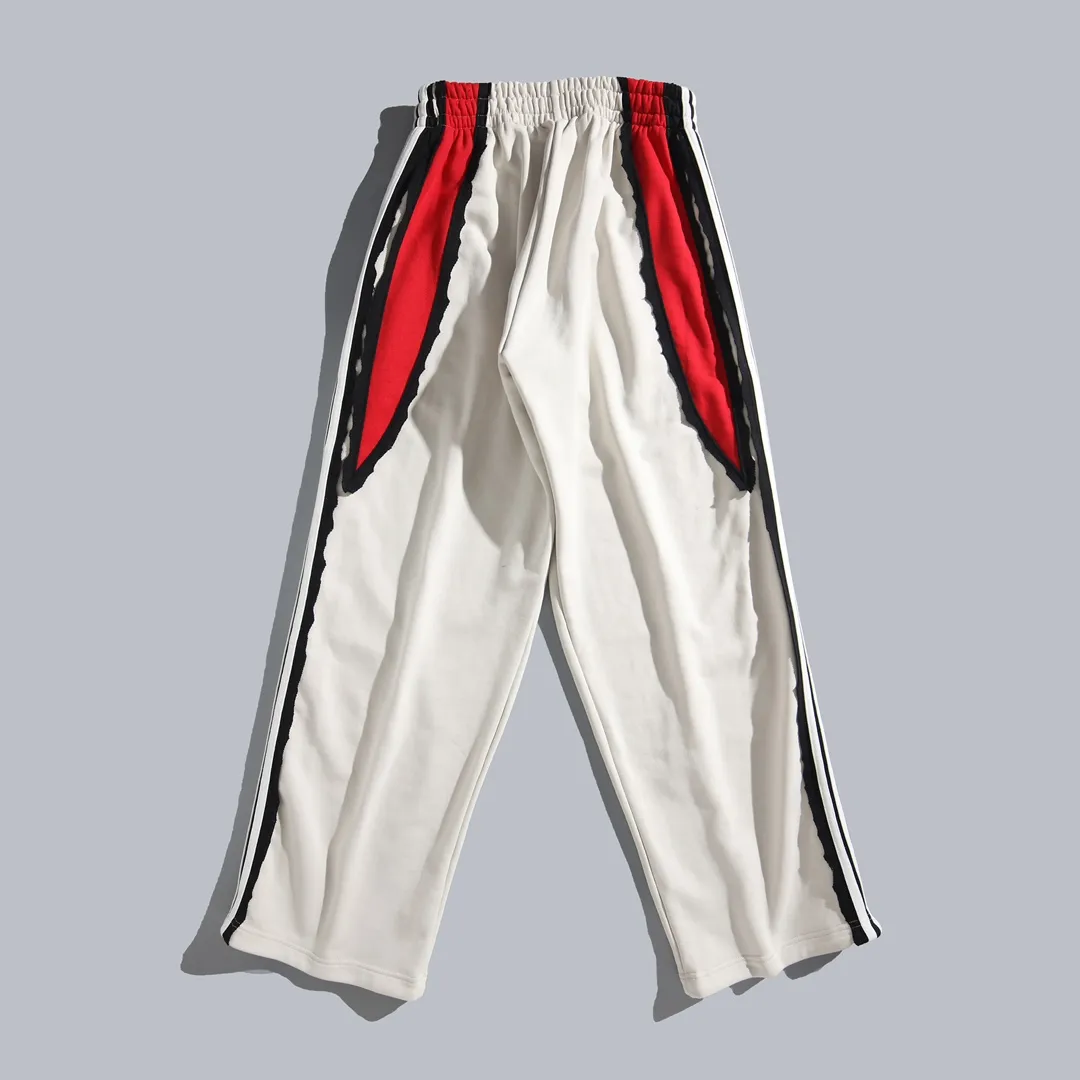 Embroidered Logo Striped Cotton Sweatpants D33912544 — view 2