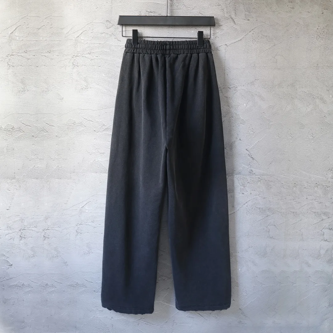 Logo Print Distressed Cotton-Jersey Sweatpants D31912523 — view 2