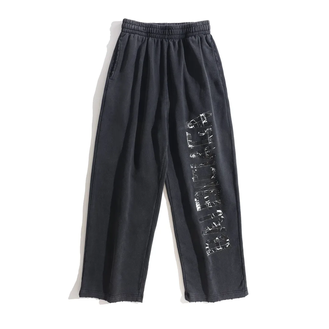 Logo Print Distressed Cotton-Jersey Sweats D29918780