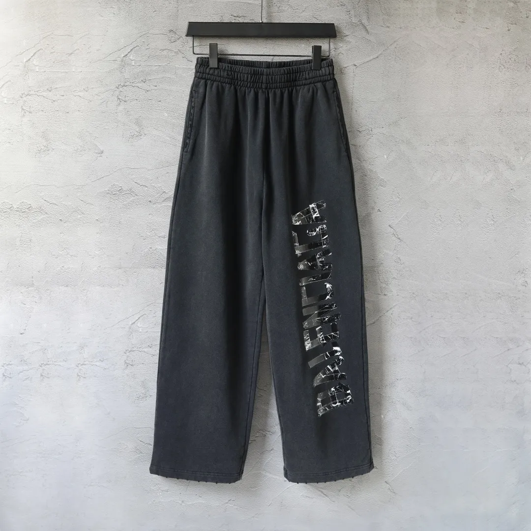 Logo Print Distressed Cotton-Jersey Sweats D29918780 — view 10