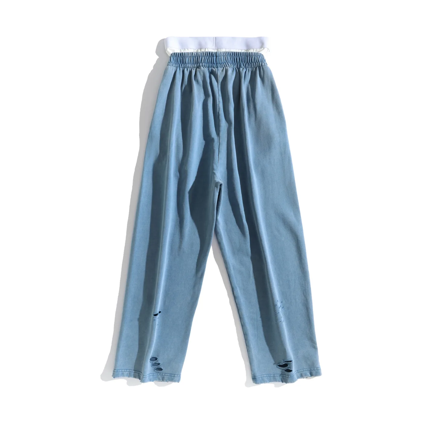 Trompe L'oeil Layered Waistband Distressed Sweats D25918774 — view 11