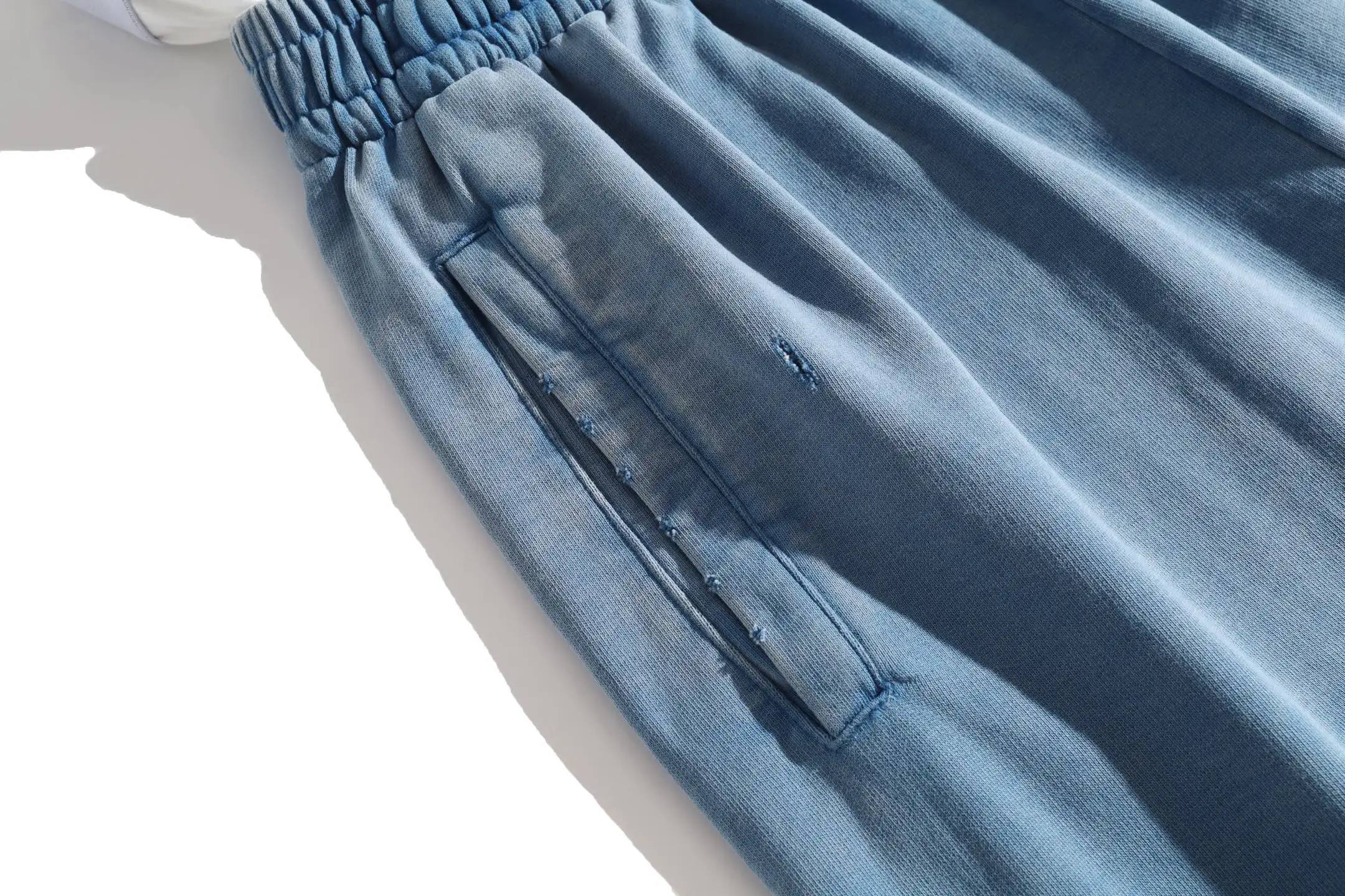 Trompe L'oeil Layered Waistband Distressed Sweats D25918774 — view 15