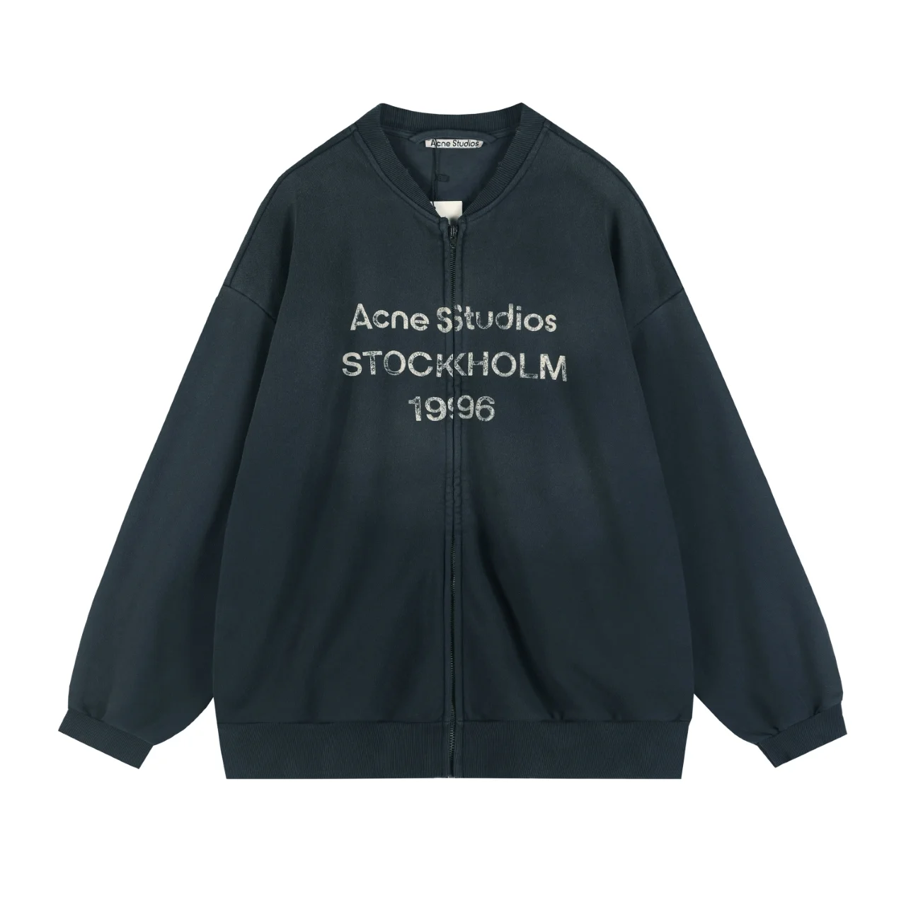 Logo-Print Faded Zip-Up Sweatshirt D14515505
