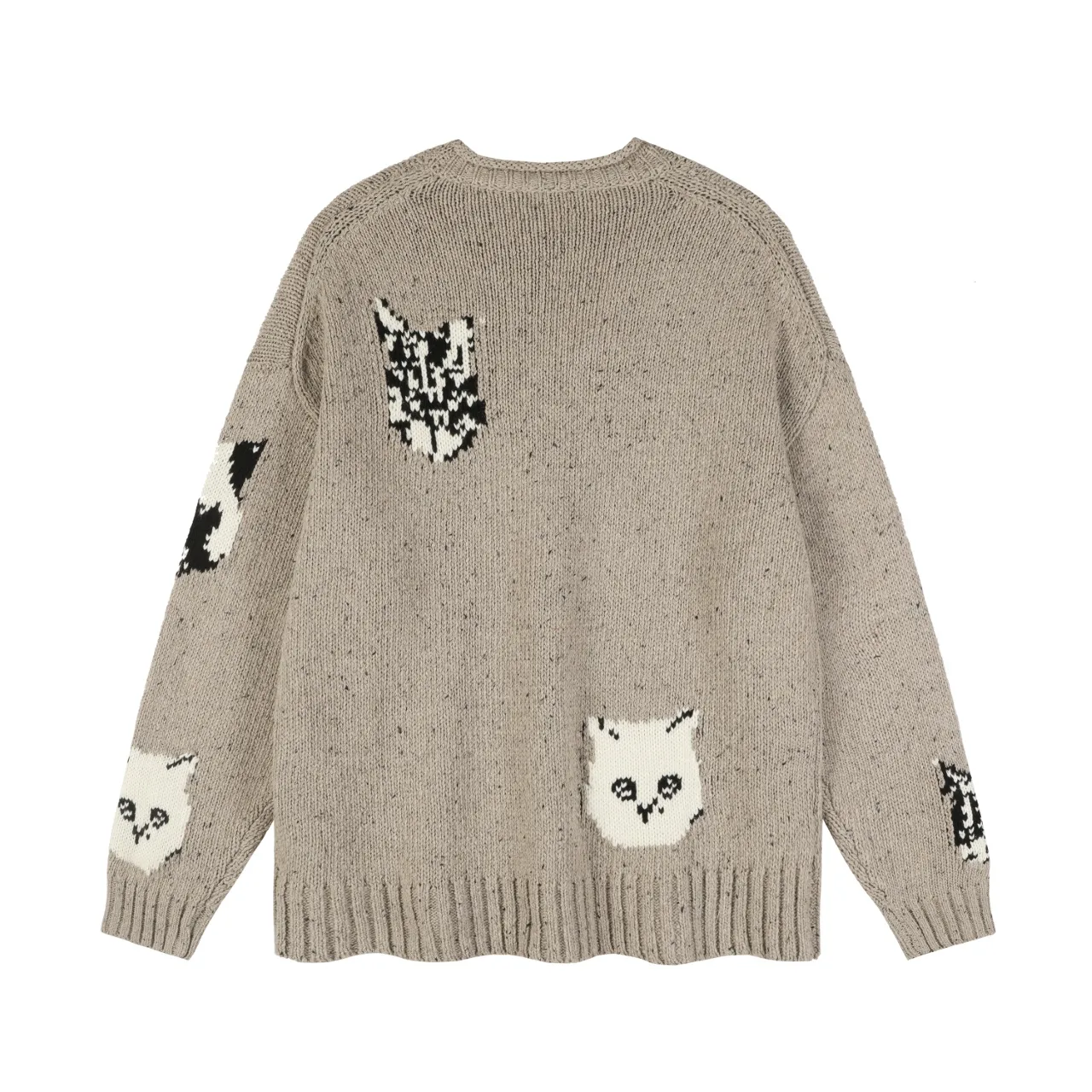 Cat-Intarsia Wool-Blend Crew-Neck Sweater D16011719 — view 2