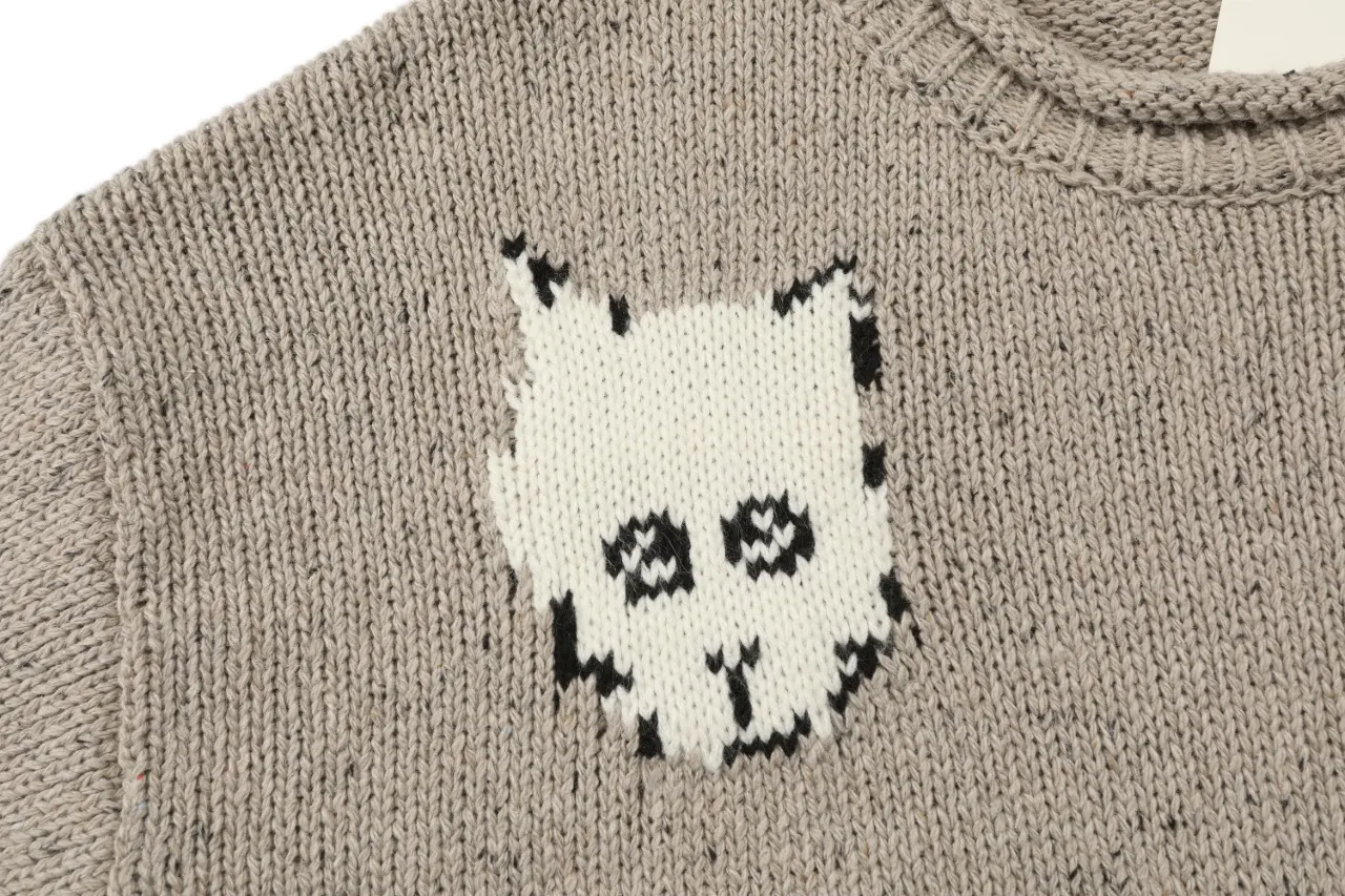 Cat-Intarsia Wool-Blend Crew-Neck Sweater D16011719 — view 4