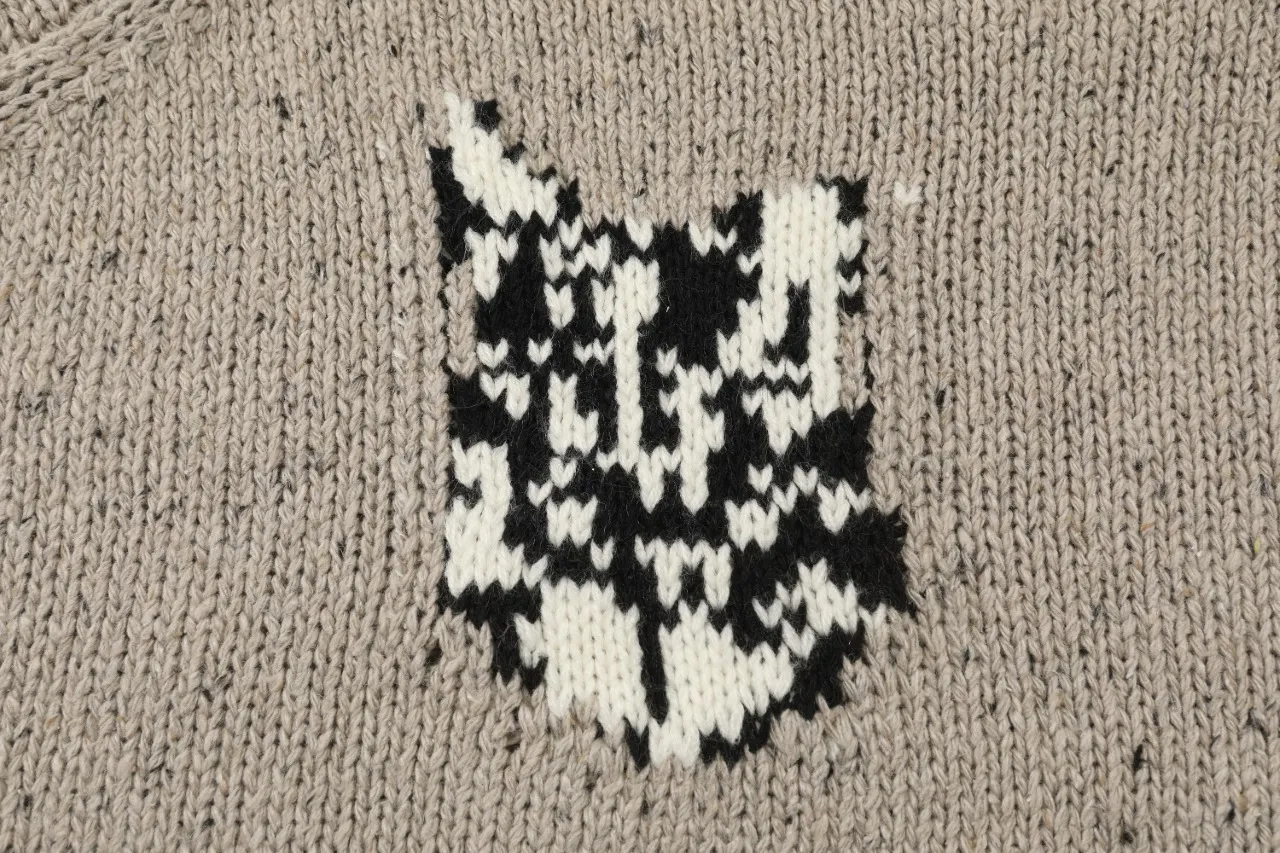 Cat-Intarsia Wool-Blend Crew-Neck Sweater D16011719 — view 6