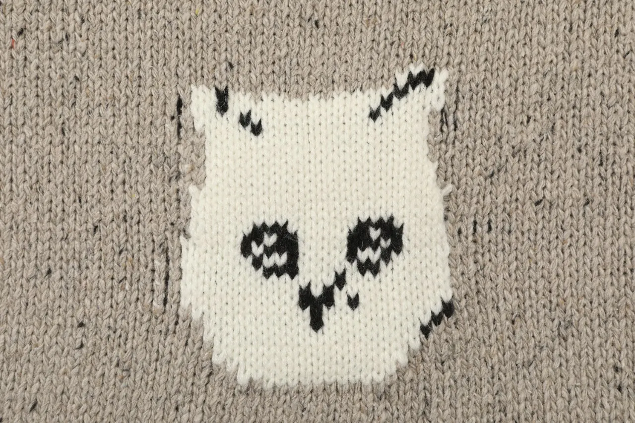 Cat-Intarsia Wool-Blend Crew-Neck Sweater D16011719 — view 7