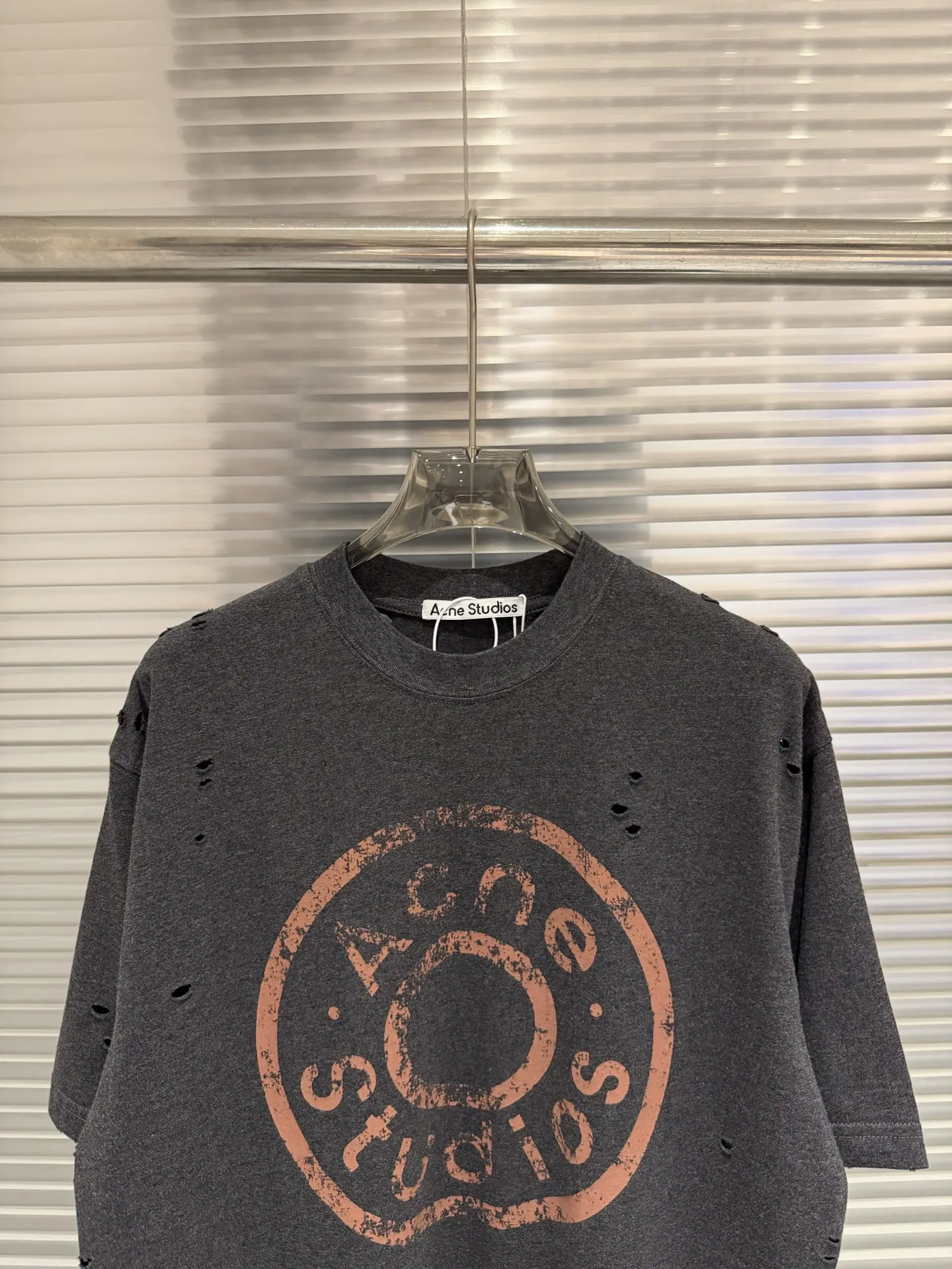 Distressed Logo-Print Cotton T-Shirt D11011382 — view 3
