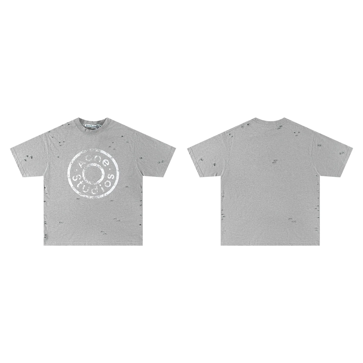 Distressed Logo-Print Cotton T-Shirt D11011381
