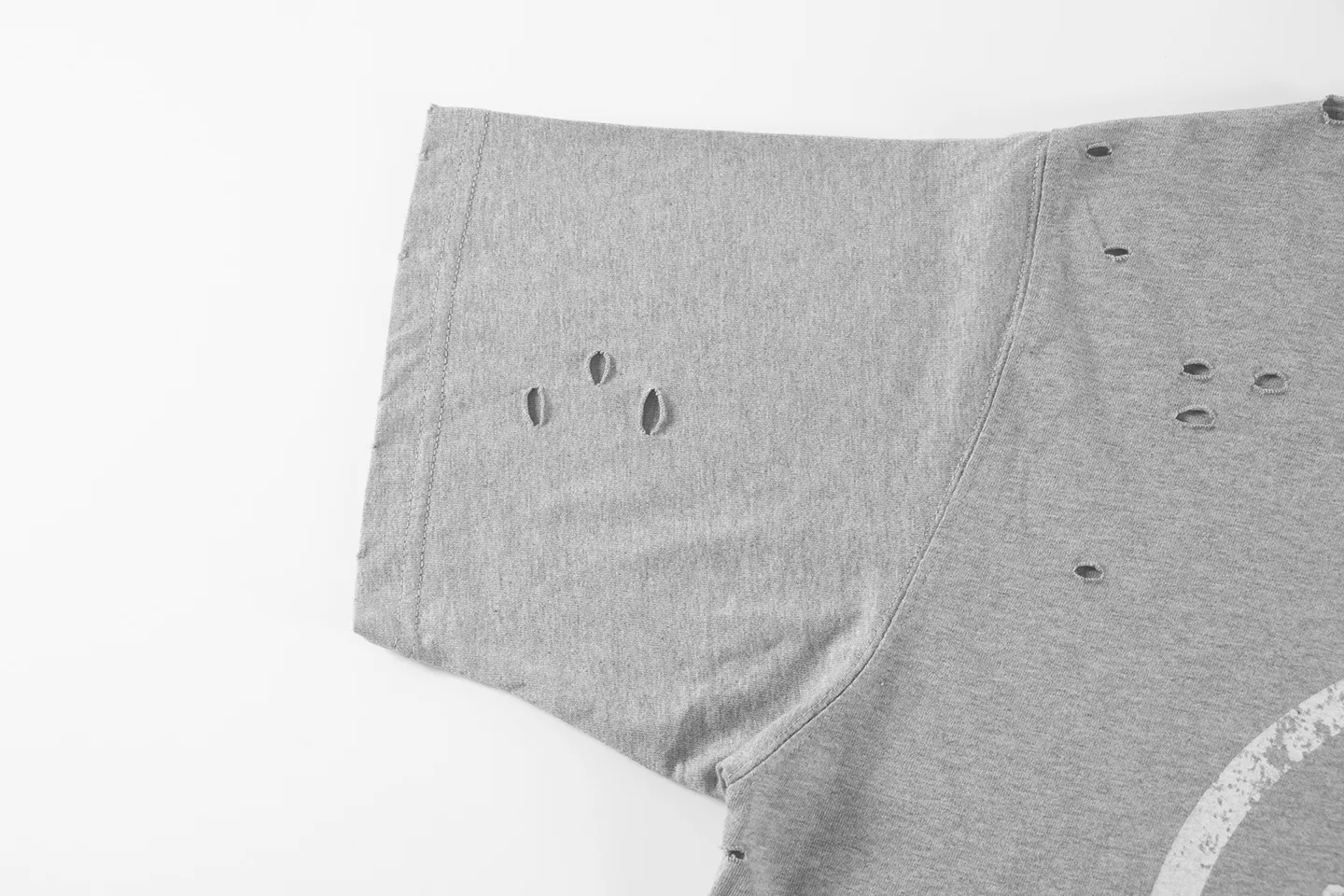 Distressed Logo-Print Cotton T-Shirt D11011381 — view 8