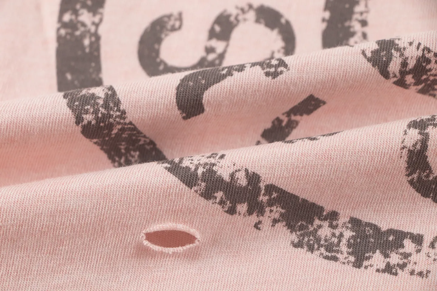 Distressed Logo-Print Cotton T-Shirt D11011380 — view 6