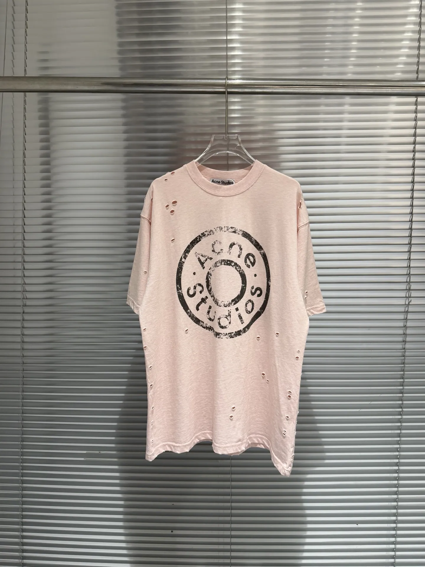 Distressed Logo-Print Cotton T-Shirt D11011378 — view 4