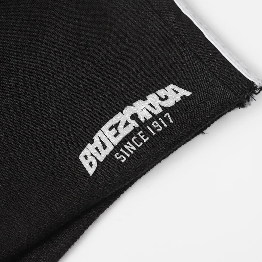 Distressed Logo-Print Cotton-Jersey Shorts D19012845 — view 4