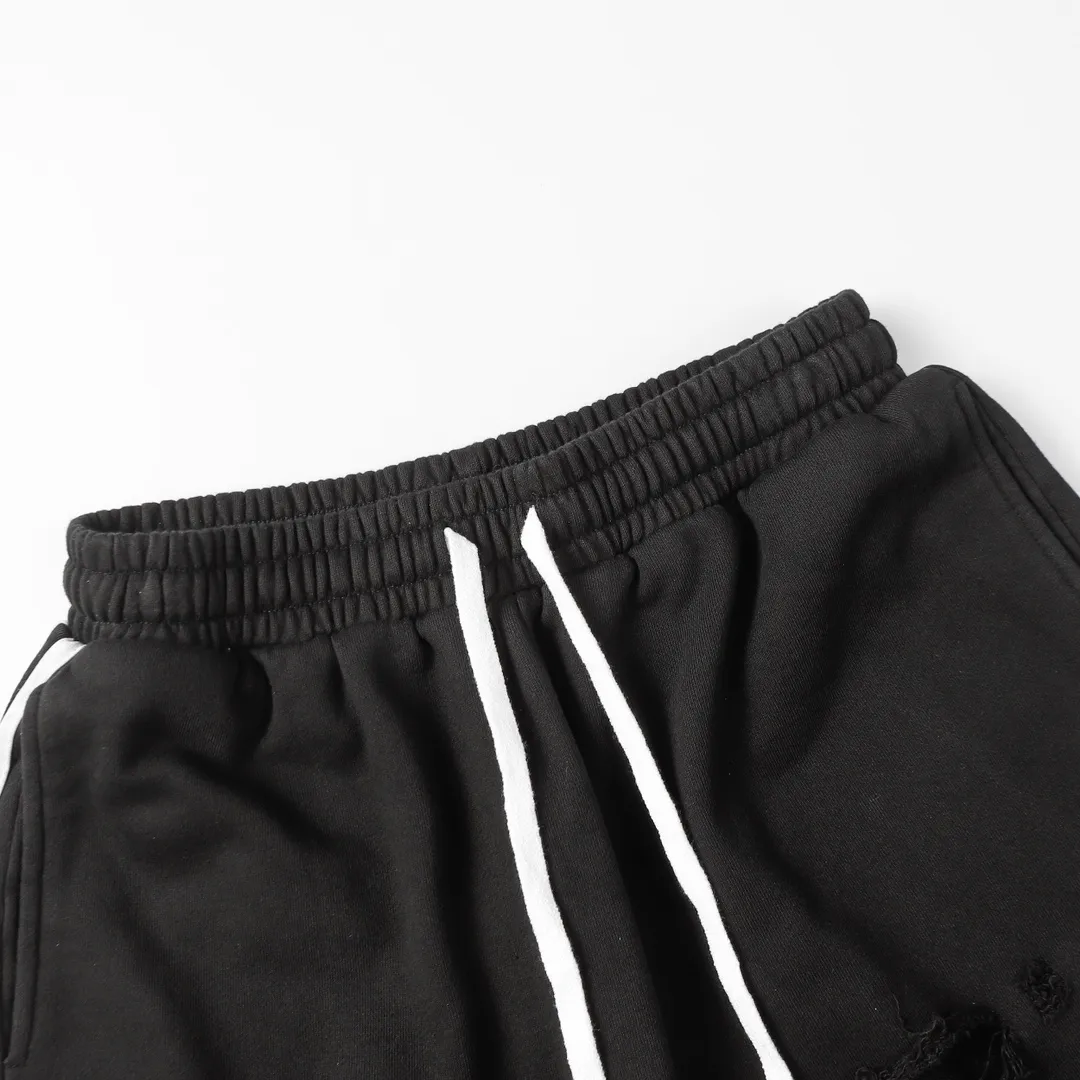 Distressed Logo-Print Cotton-Jersey Shorts D19012845 — view 8