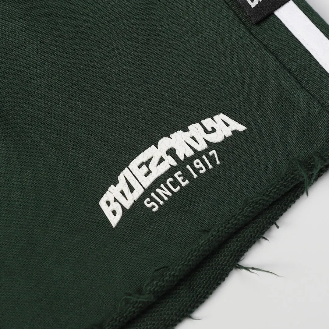 Distressed Logo-Print Cotton-Jersey Shorts D19012844 — view 3