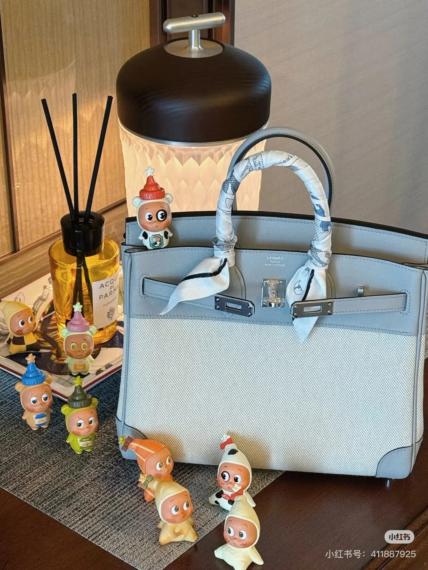 Color-Block Canvas & Leather Top-Handle Bag D59017772 — view 3