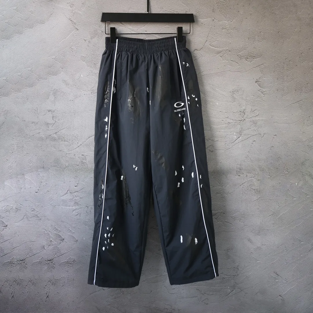 Distressed Mud-Effect Shell Track Pants D27912561