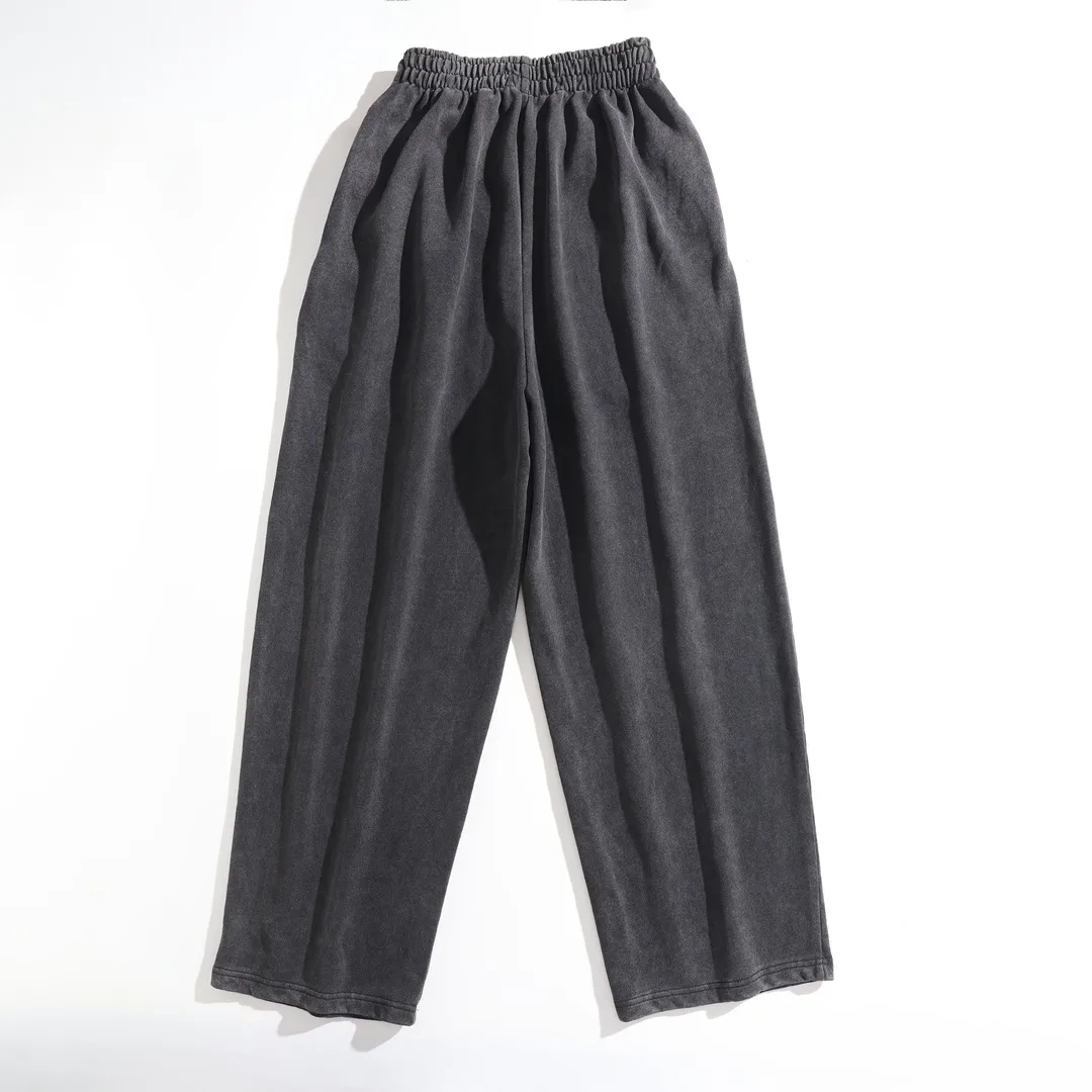 Embroidered Crest Faded Cotton Sweatpants D30912542 — view 2
