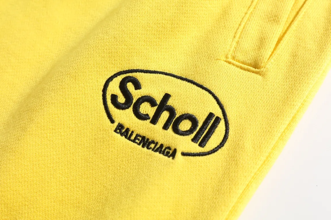 Balenciaga x Scholl Embroidered Wide-Leg Sweatpants D25912540 — view 4