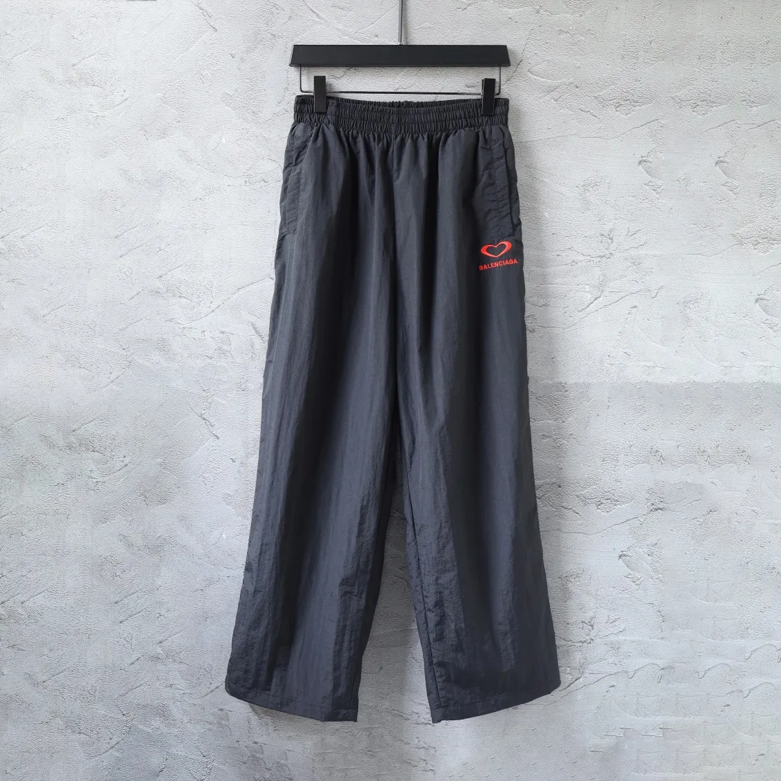 Valentine's Heart Embroidered Shell Track Pants D25912535