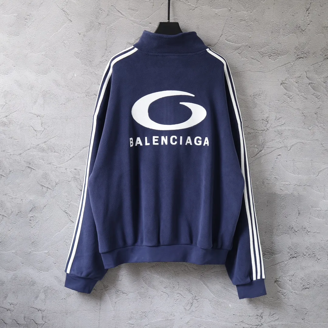 Embroidered Fleece Zip-Up Track Jacket D30918785 — view 2
