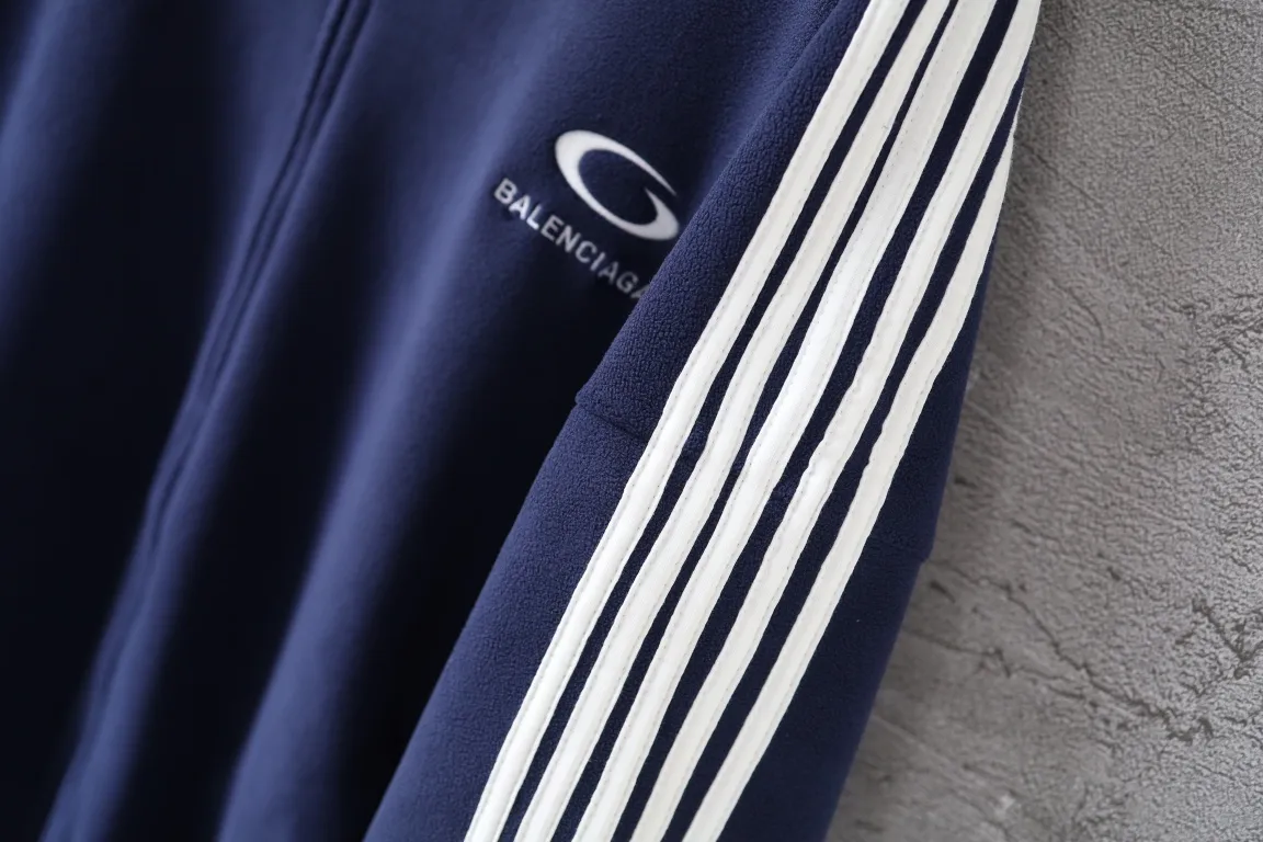 Embroidered Fleece Zip-Up Track Jacket D30918785 — view 3