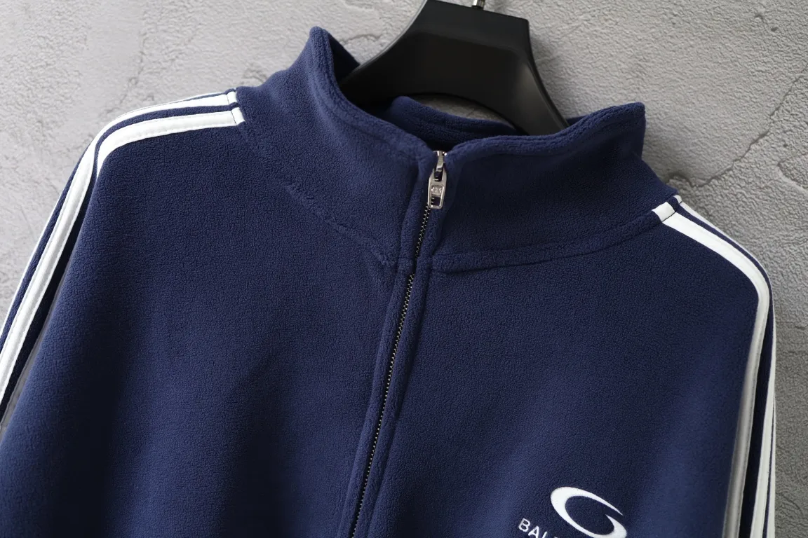 Embroidered Fleece Zip-Up Track Jacket D30918785 — view 6