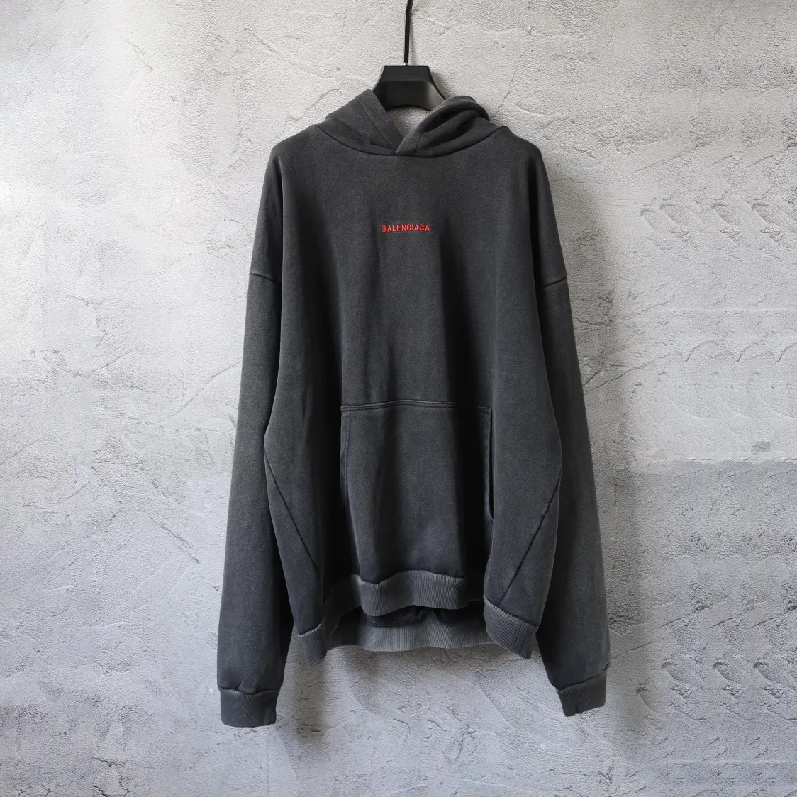 Logo Embroidered Washed Cotton Hoodie D30921339