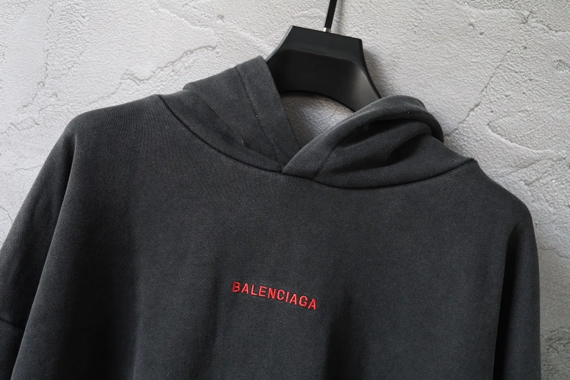 Logo Embroidered Washed Cotton Hoodie D30921339 — view 3
