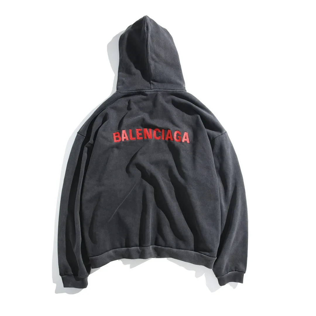 Logo Embroidered Washed Cotton Hoodie D30921339 — view 11