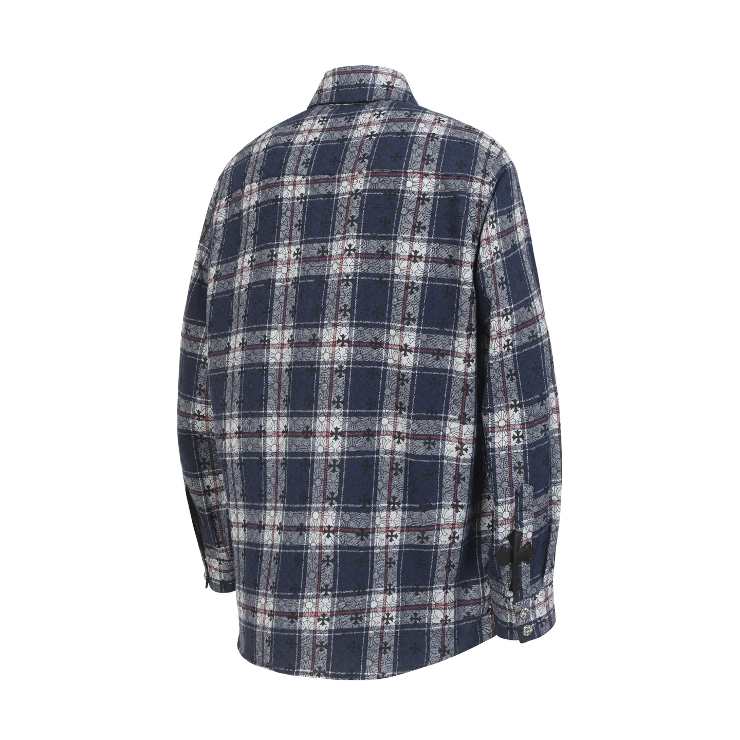 Logo-Jacquard Plaid Flannel Shirt D15013517 — view 4